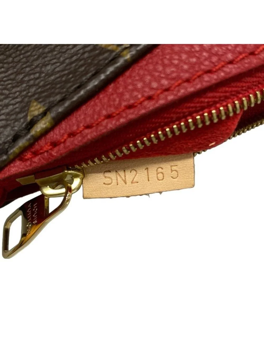 Louis Vuitton Shoulder Bag Monogram Nano Pallas Cerise Leather